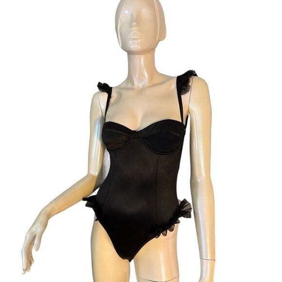 Ow Intimates Sadie Ruffle Corset Bodysuit - Picture 2 of 6